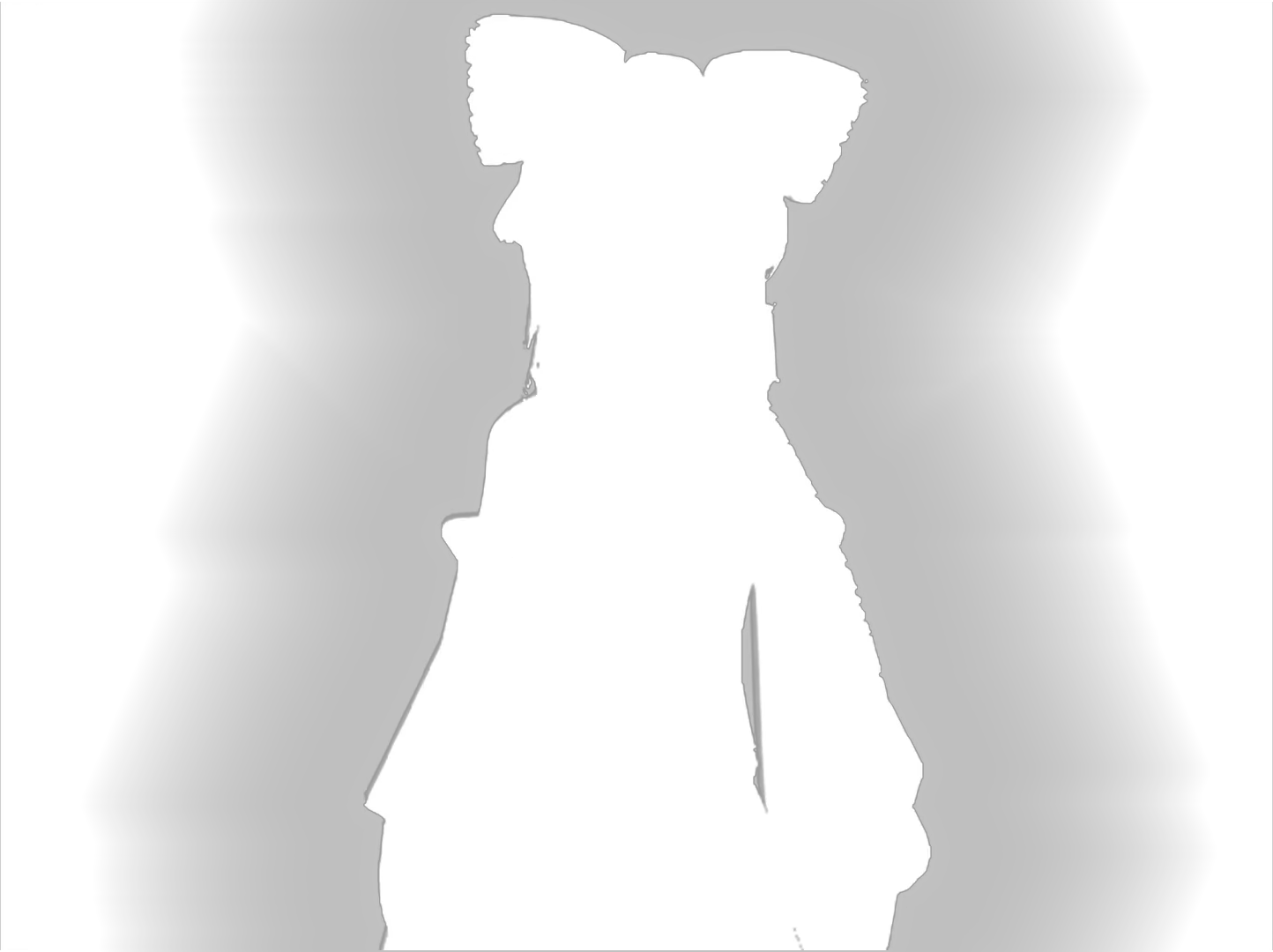 An image mask test with a glow surrounding the primary focus.